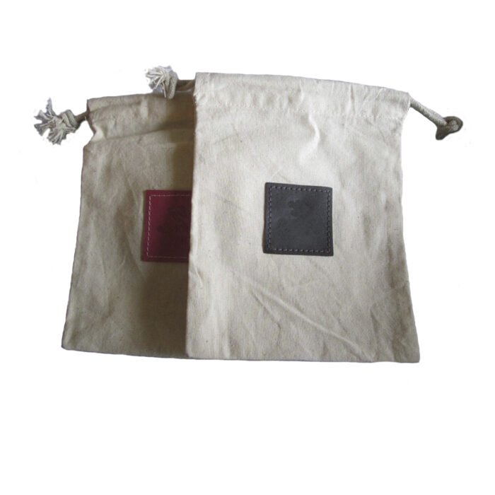 Bolsa chica de algodón con aplicación