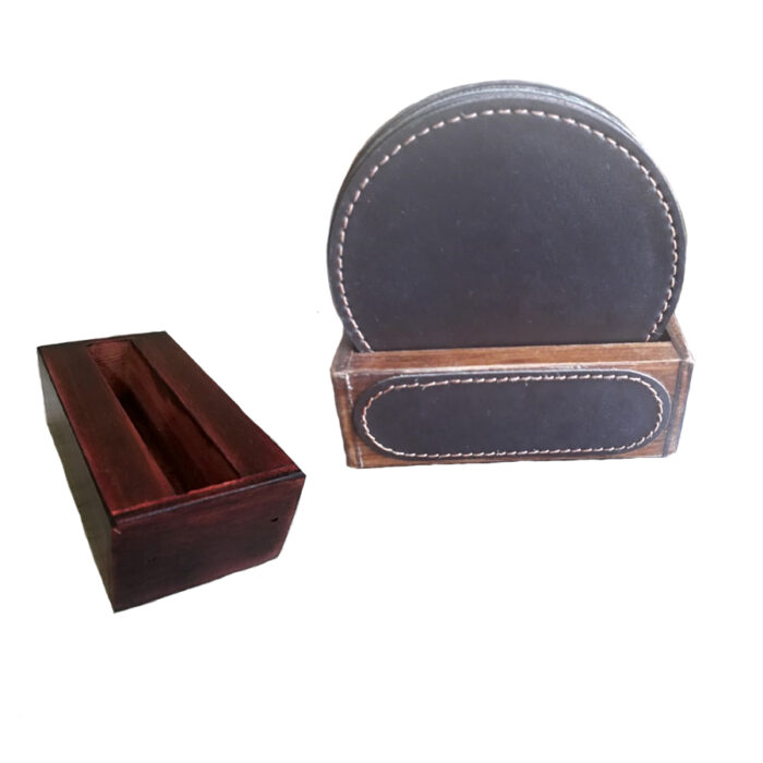 Caja para 6 Posavasos en madera